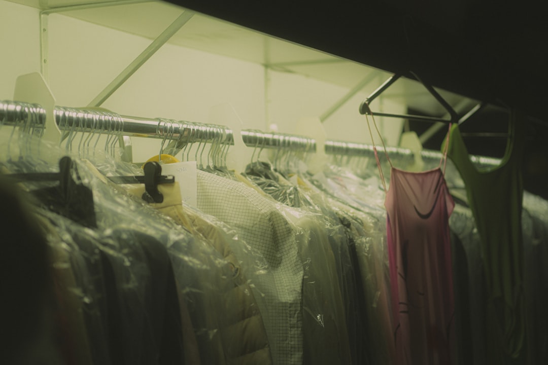 Apparel rail in a contemporary retail or wholesale setting — visual reference